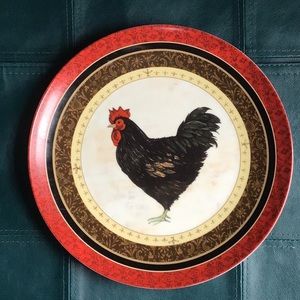 Rooster Plate Ceramic Display Plate